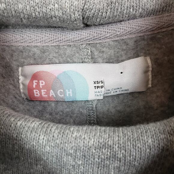 Free People Beach Gray Cowl Neck Side Slit Sleeveless High Low Tunic Dress XS - Picture 3 of 5